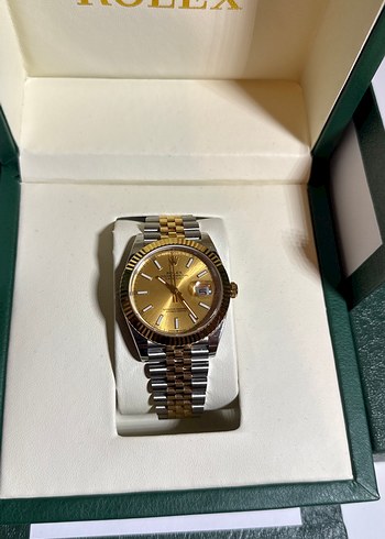 Rolex Erkek Altın Renk Modern Klasik Saat - Görsel 2