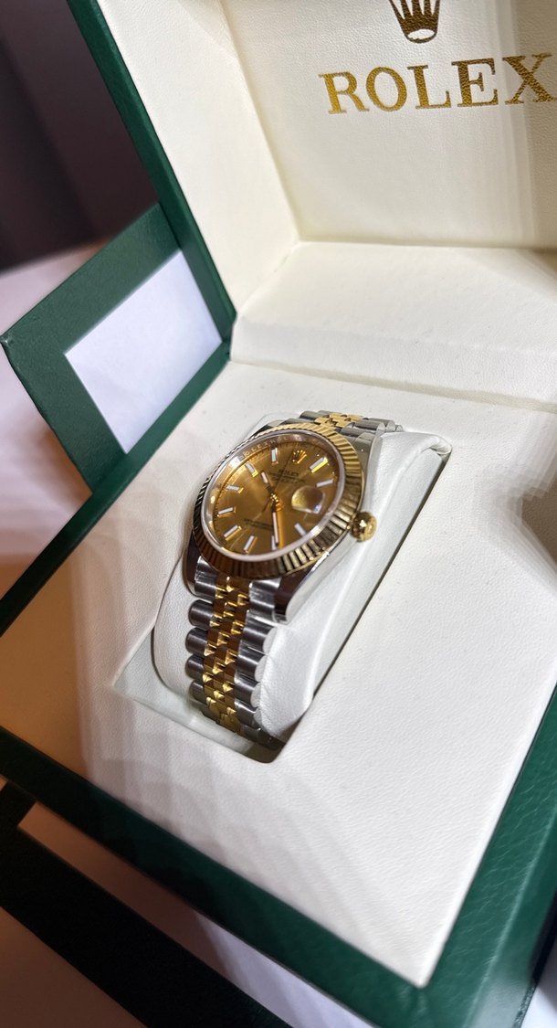 Rolex Erkek Altın Renk Modern Klasik Saat - Görsel 3