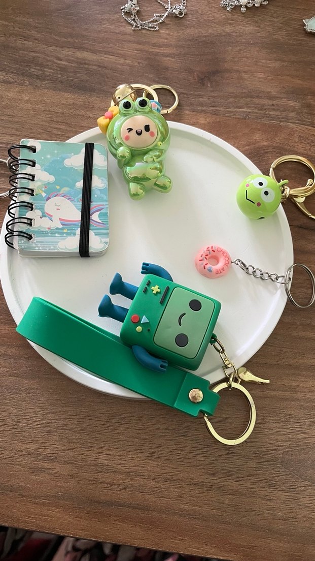 Renkli Yeşil Elastik Kadın Anahtarlık - Görsel 2