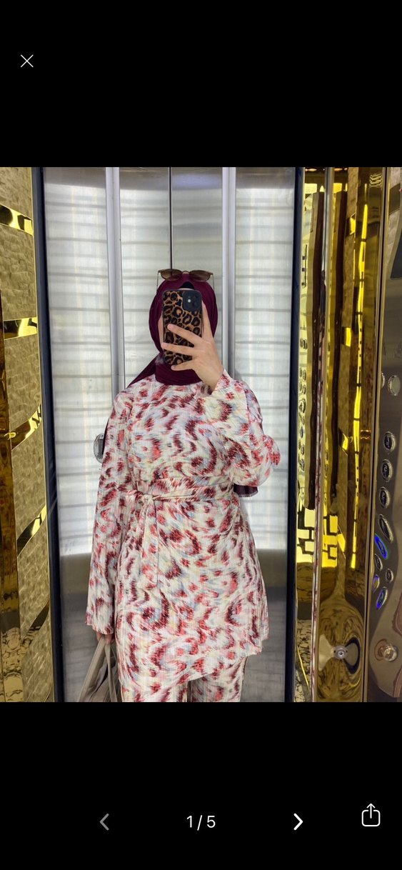 Bohem Çok Renkli Uzun Piliseli Elbise - Görsel 2