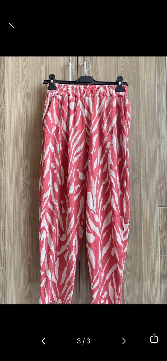 Pembe Zebra Desenli Rahat Kesim Takım - Görsel 3