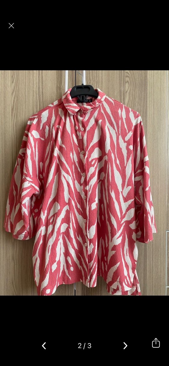 Pembe Zebra Desenli Rahat Kesim Takım - Görsel 2