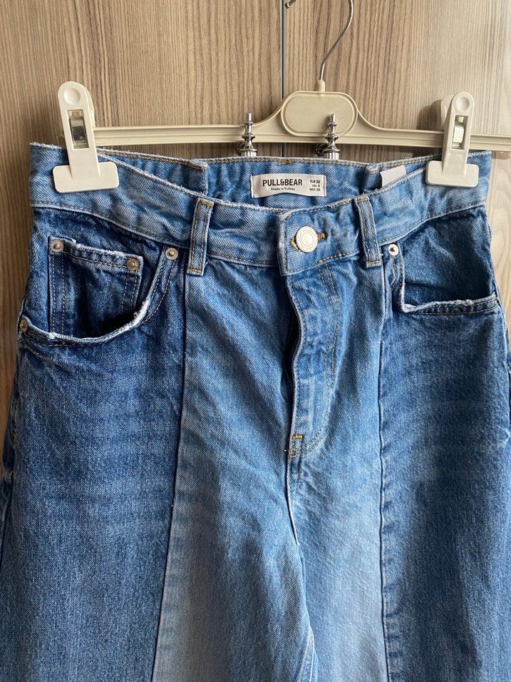 Kadın Bol Kesim Denim Pantolon - Görsel 3