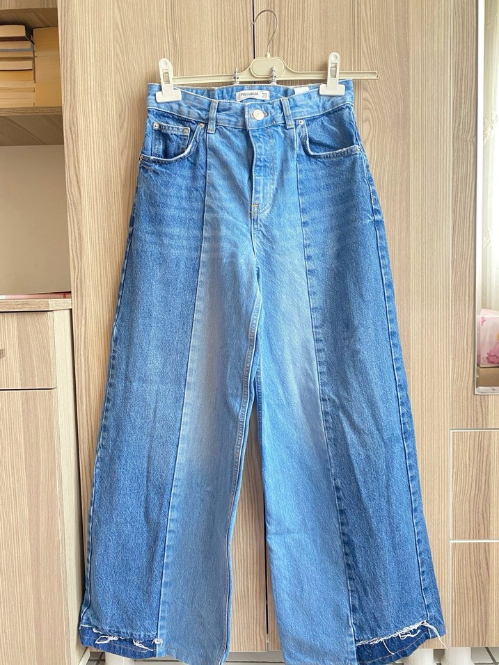 Kadın Bol Kesim Denim Pantolon - Görsel 2