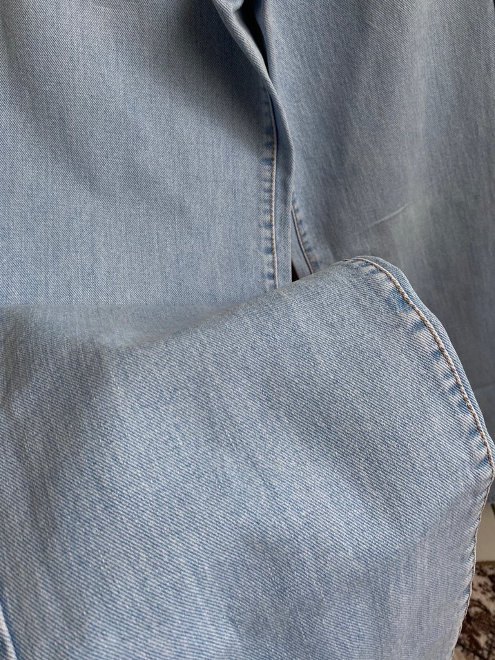 Kadın Açık Mavi Midi Denim Pantolon - Görsel 2