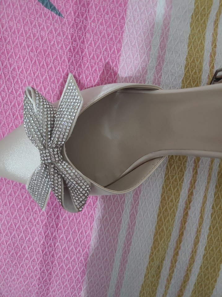 Kadın Beyaz Stiletto Topuklu Abiye Ayakkabı - Görsel 3