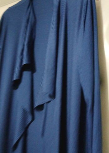 Uzun Kollu Lacivert Kadın Sabahlık - Görsel 2