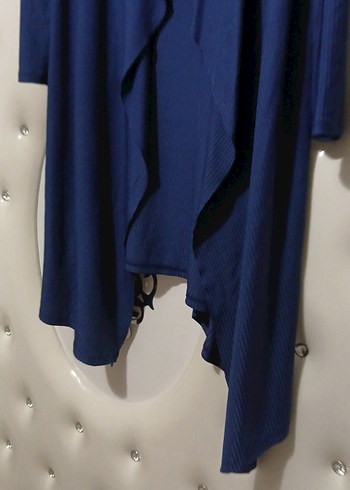 Uzun Kollu Lacivert Kadın Sabahlık - Görsel 4