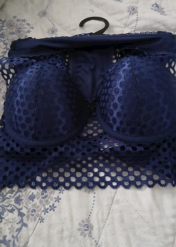 Koyu Mavi Gotik Midi Sütyen - Görsel 2