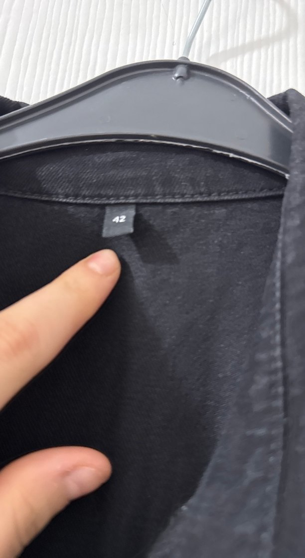 Siyah Kısa Kollu Denim Tulum - Görsel 3