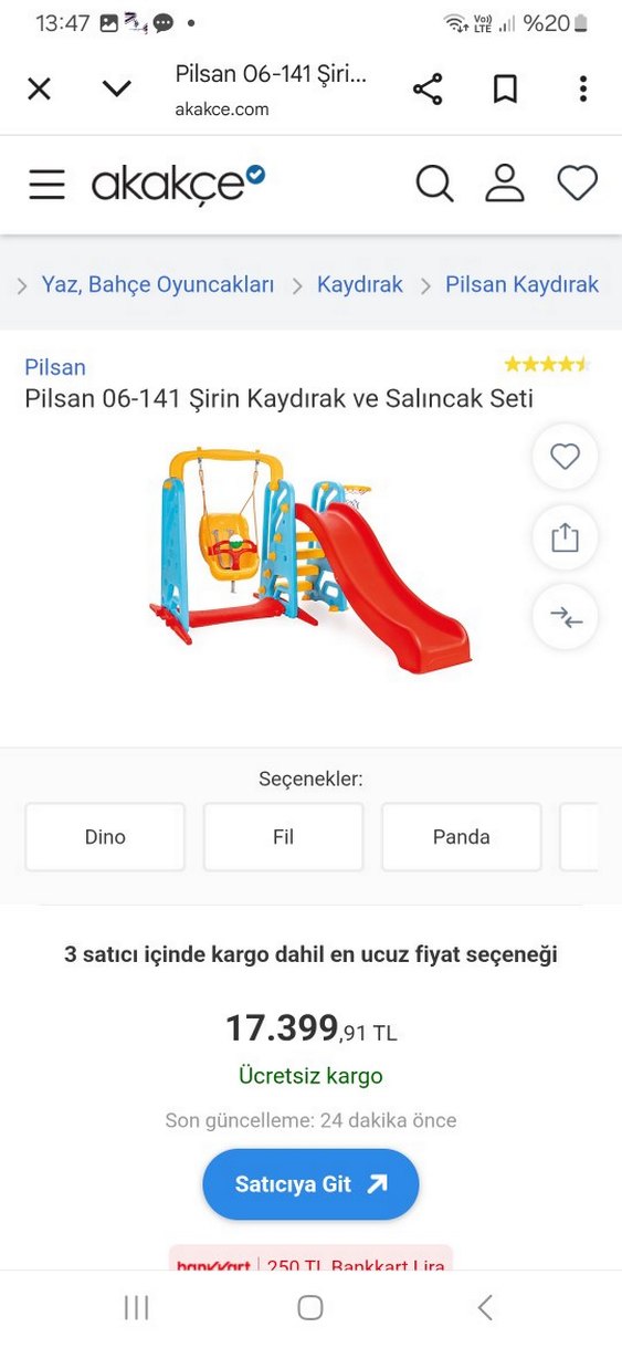 Çocuklar için Pilsan Renkli Kaydırak ve Salıncak Seti - Görsel 4