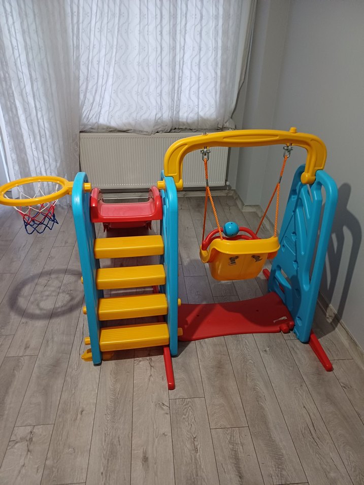 Çocuklar için Pilsan Renkli Kaydırak ve Salıncak Seti - Görsel 2