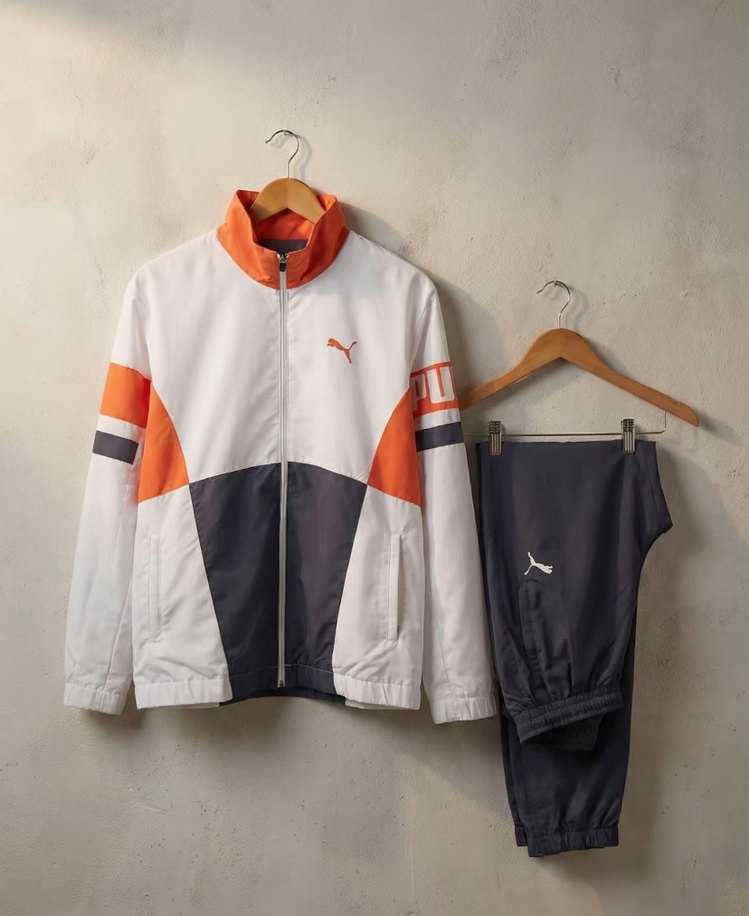 Beyaz Puma Fermuarlı Yüksek Yakalı Erkek Mont - Görsel 2