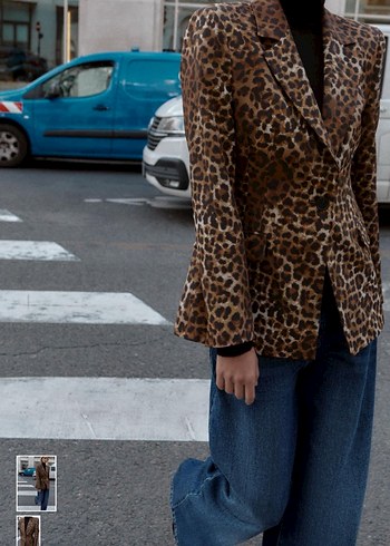 ZARA LEOPAR DESENLİ CEKET - Görsel 3