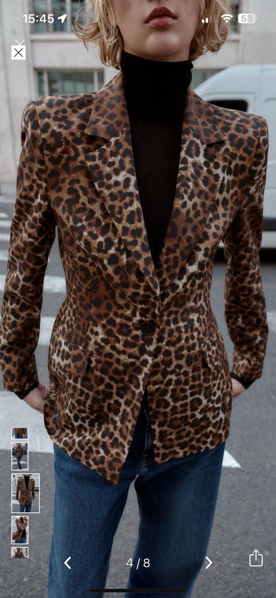 ZARA LEOPAR DESENLİ CEKET - Görsel 4