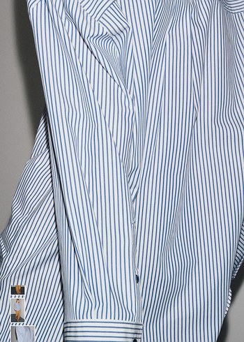 Zara Çizgili Gömlek Yaka Erkek Pijama Üstü - Görsel 3