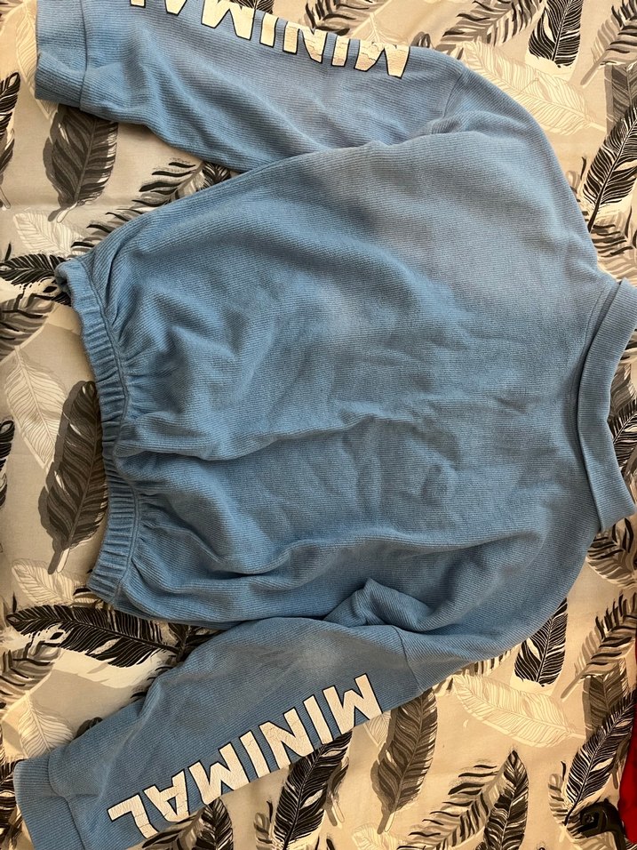 Kadın Mavi Denim Yarım Fermuarlı Sweatshirt - Görsel 2