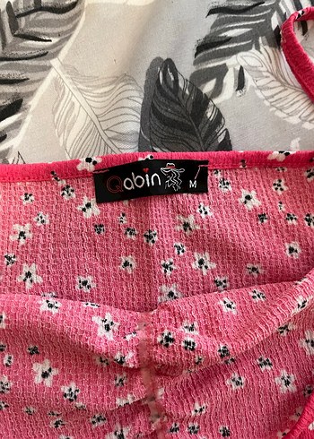 Pembe Çiçekli İnce Askılı Kız Elbisesi - Görsel 3