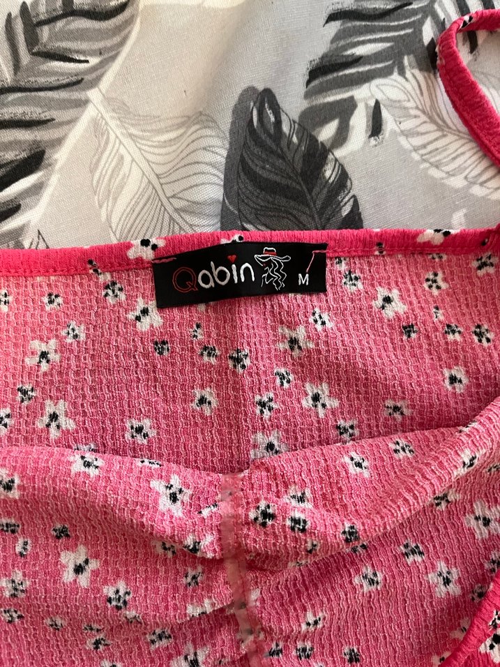 Pembe Çiçekli İnce Askılı Kız Elbisesi - Görsel 3