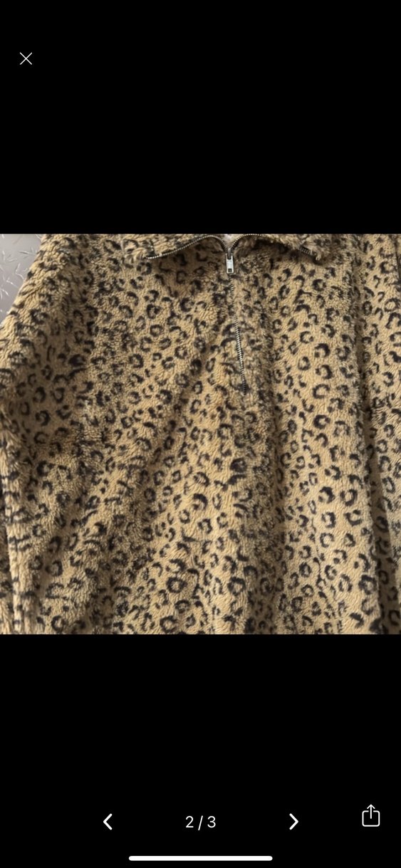 Leopar Desenli Uzun Tüylü Kadın Ceket - Görsel 3