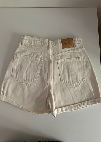 Beyaz Kadın  Mini Şort - Görsel 2