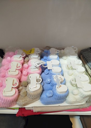 Kız Çocuk Pembe Örgü Patik - Görsel 2