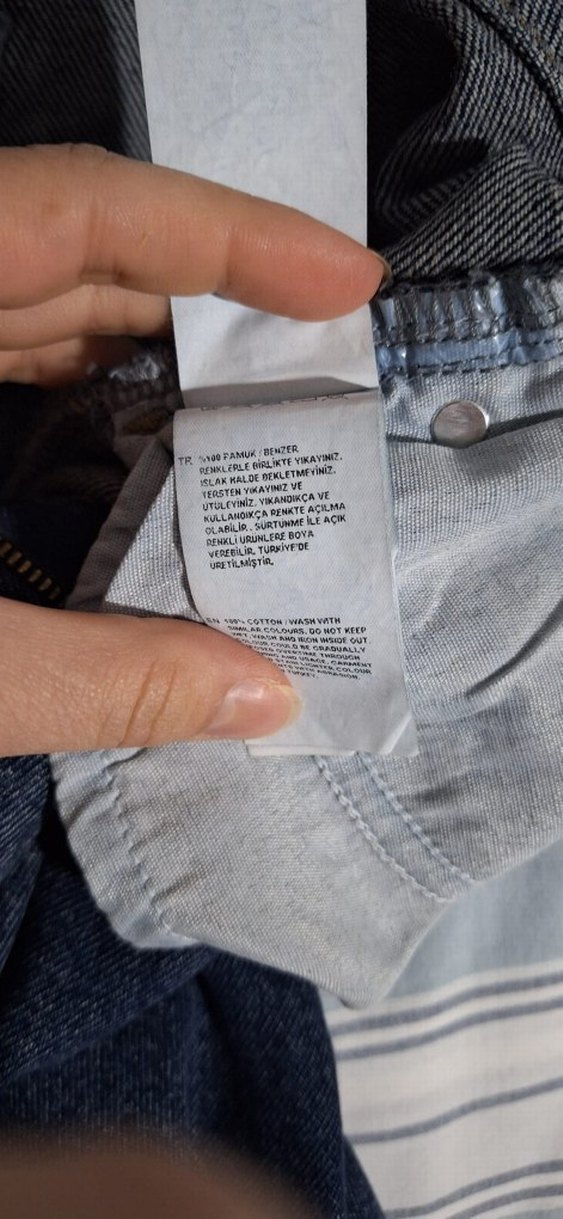 Lacivert Kadın Denim Salaş Pantolon - Görsel 5