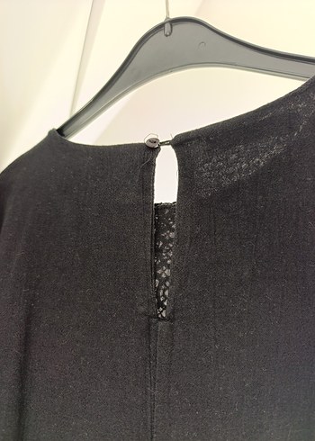 Siyah midi bohem tarzda nakışlı elbise - Görsel 4