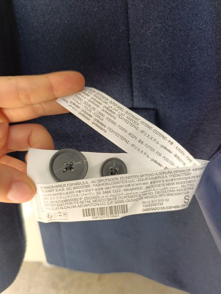 Kadın Lacivert Düğmeli Midi Kaban - Görsel 4