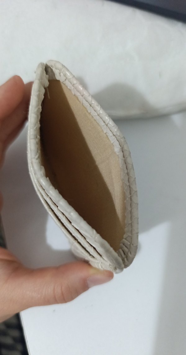 Bej Süet Yılan Desenli Kadın Kartlığı - Görsel 3