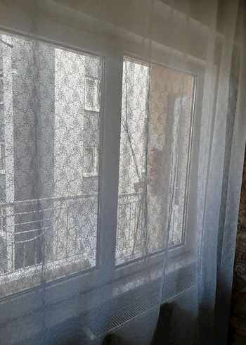 Briland Modern Klasik Beyaz Tül Perde 2 adet - Görsel 3