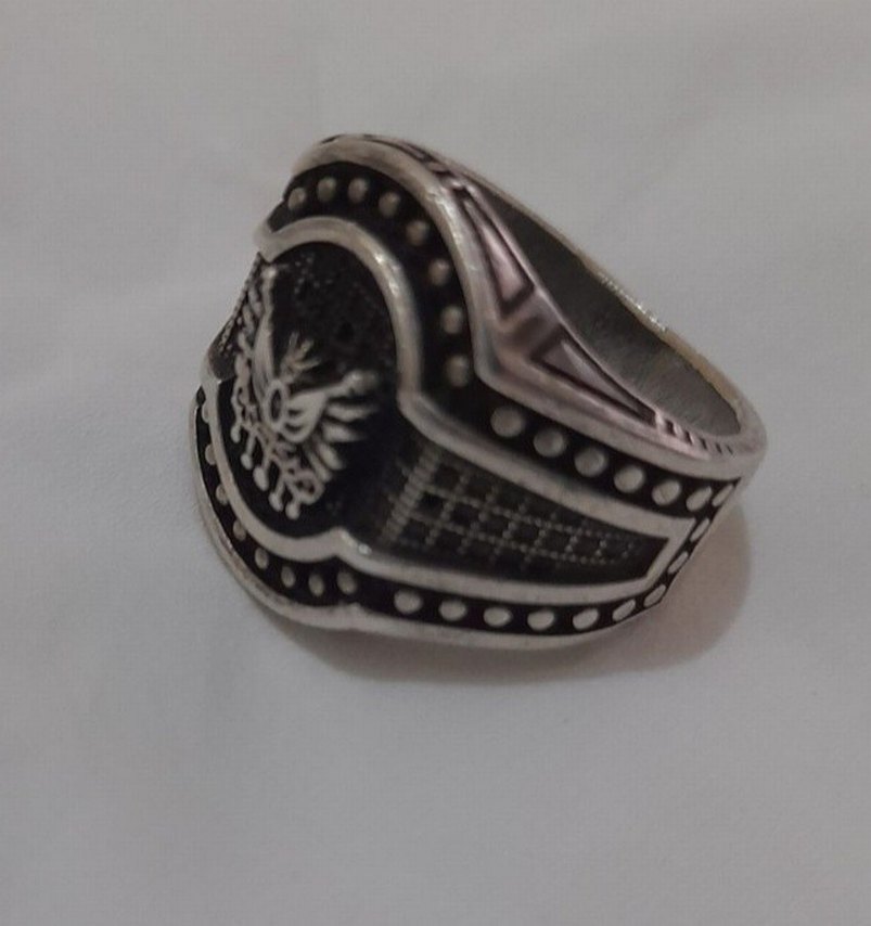 925 AYAR OSMANLI DEVLET ARMALI YÜZÜK - Görsel 5