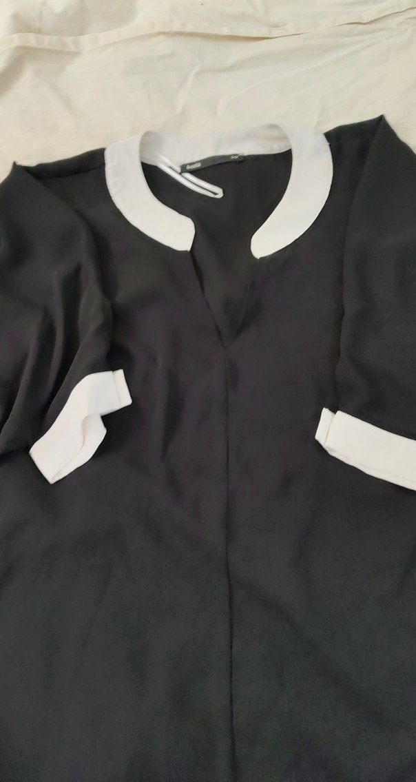 Düğmeli Siyah Hamile Bluz - Görsel 5