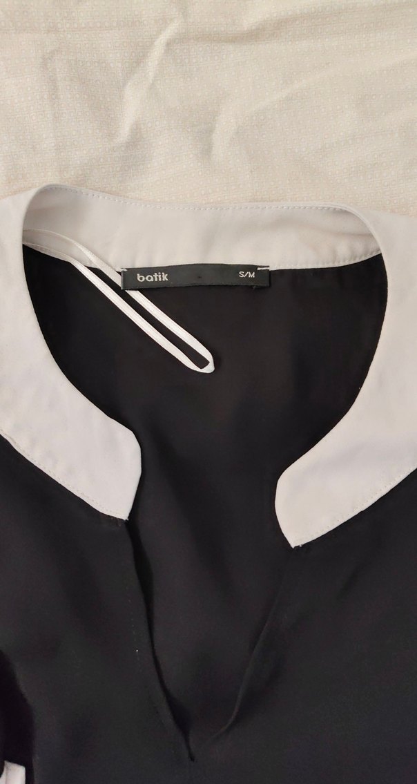 Düğmeli Siyah Hamile Bluz - Görsel 4