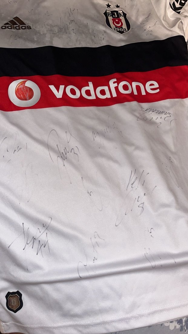 2017-2018 tam kadro  İmzalı beşiktaş Erkek Forması - Görsel 3