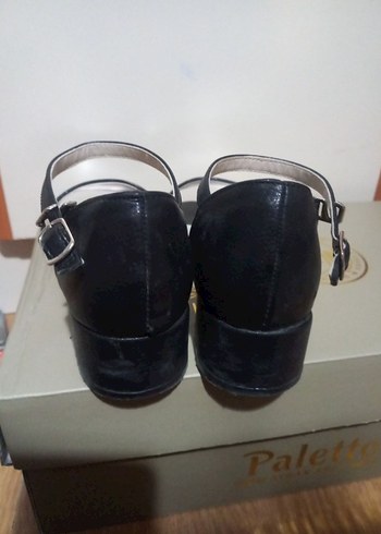 Klasik Siyah kız çocuk hafif topuklu Ayakkabı 34 numara - Görsel 4