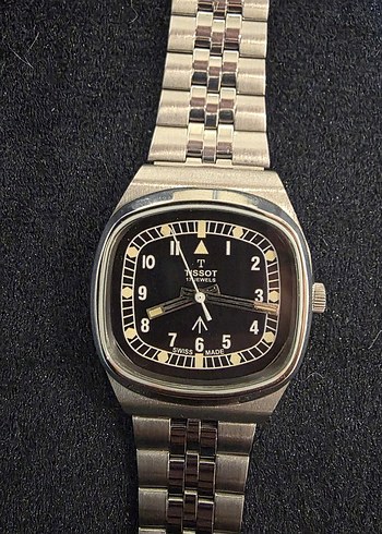 Tissot Vintage Tissot Swiss Made 17 Jewels Kurmali Mekanik Saat Siyah