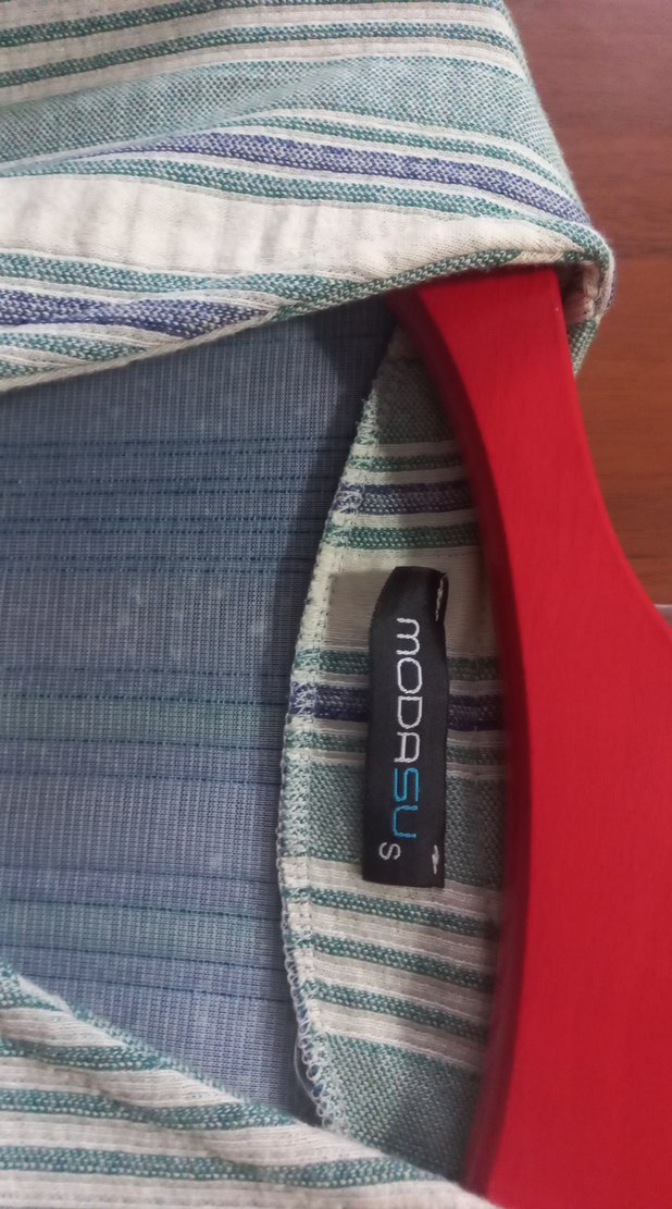 Düğmeli Çizgili Kadın Blazer Ceket - Görsel 2