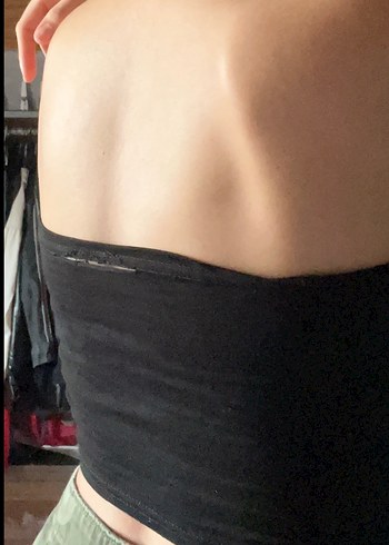 Straplez Baskılı Siyah Kadın Büstiyer - Görsel 2