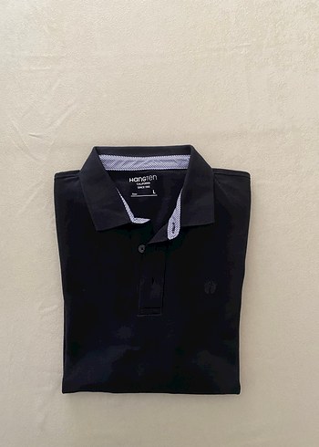 Tertemiz Hang Ten Siyah %100 Pamuk Polo Yaka Sweatshirt Erkek L - Görsel 2