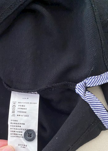 Tertemiz Hang Ten Siyah %100 Pamuk Polo Yaka Sweatshirt Erkek L - Görsel 5