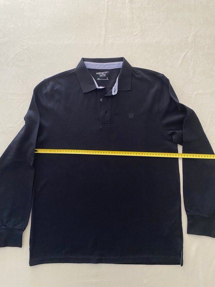 Tertemiz Hang Ten Siyah %100 Pamuk Polo Yaka Sweatshirt Erkek L - Görsel 4