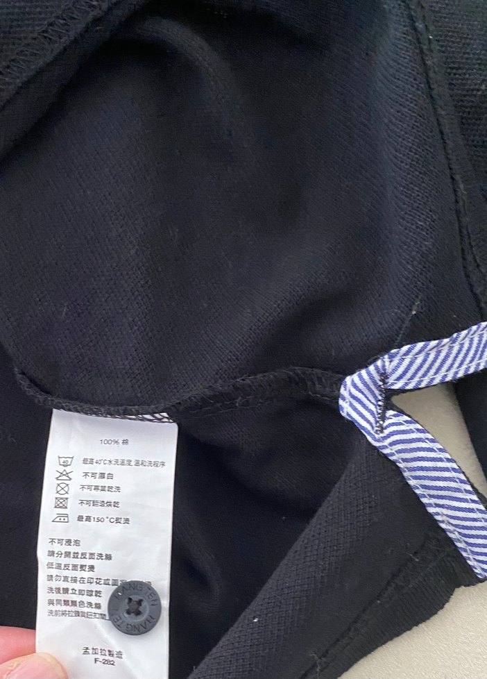 Tertemiz Hang Ten Siyah %100 Pamuk Polo Yaka Sweatshirt Erkek L - Görsel 5