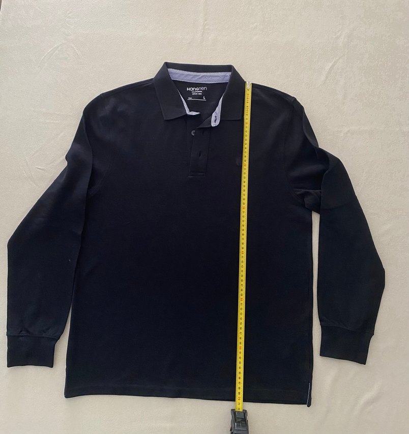 Tertemiz Hang Ten Siyah %100 Pamuk Polo Yaka Sweatshirt Erkek L - Görsel 3