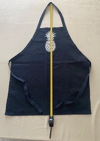 Ananas Baskılı Siyah Mutfak Önlüğü - Görsel 2