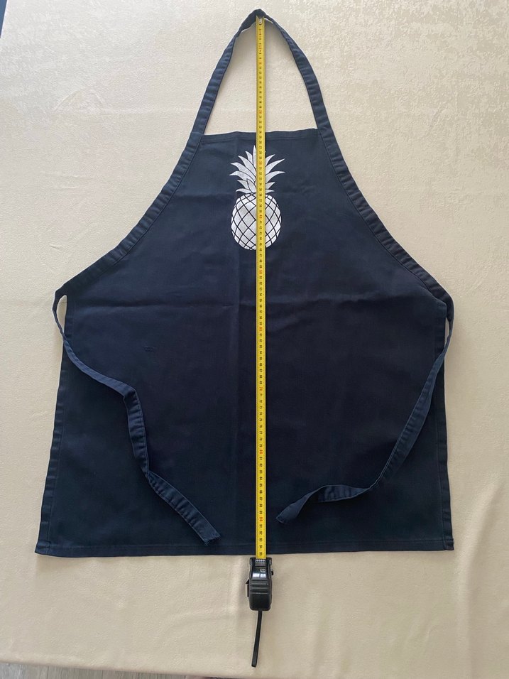 Ananas Baskılı Siyah Mutfak Önlüğü - Görsel 2