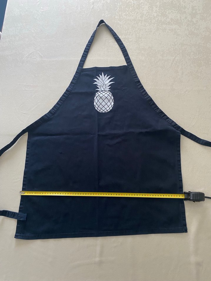 Ananas Baskılı Siyah Mutfak Önlüğü - Görsel 4