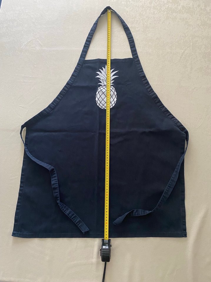 Ananas Baskılı Siyah Mutfak Önlüğü - Görsel 3
