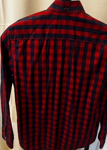 Brothers Kansas Indigo Ekoseli Modern Fit Gömlek -M Beden Erkek - Görsel 2