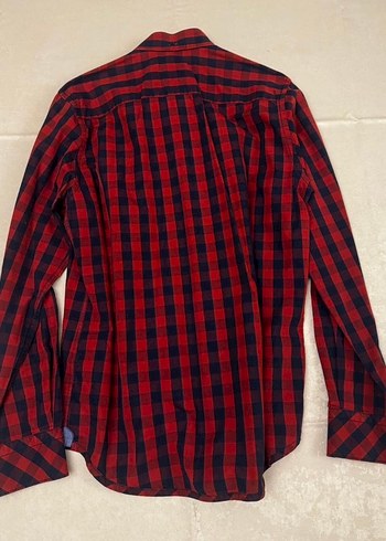 Brothers Kansas Indigo Ekoseli Modern Fit Gömlek -M Beden Erkek - Görsel 5